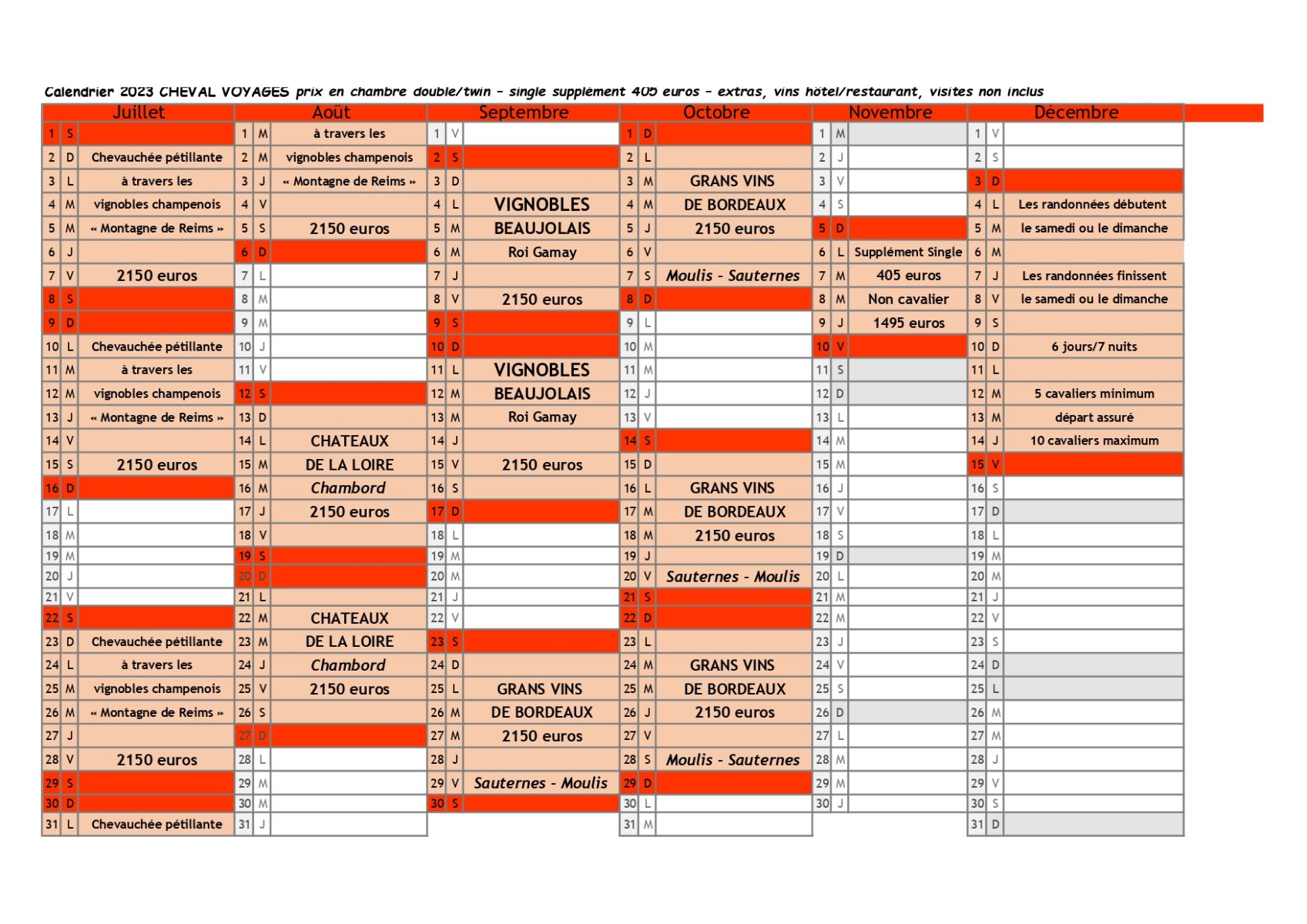 Calendrier 2023 - 4000 HIKES